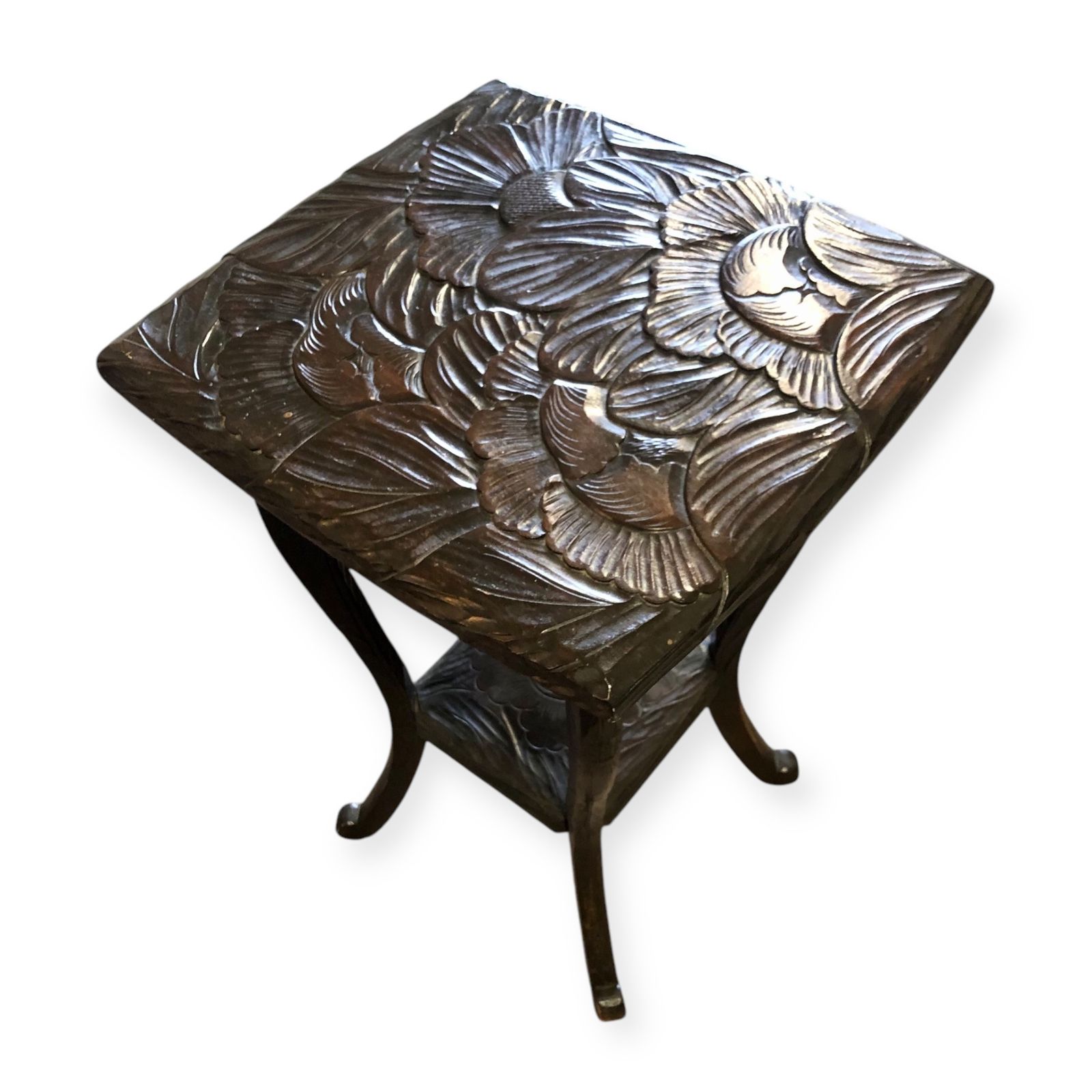 Handsome Liberty's Of London Carved Japanese Table