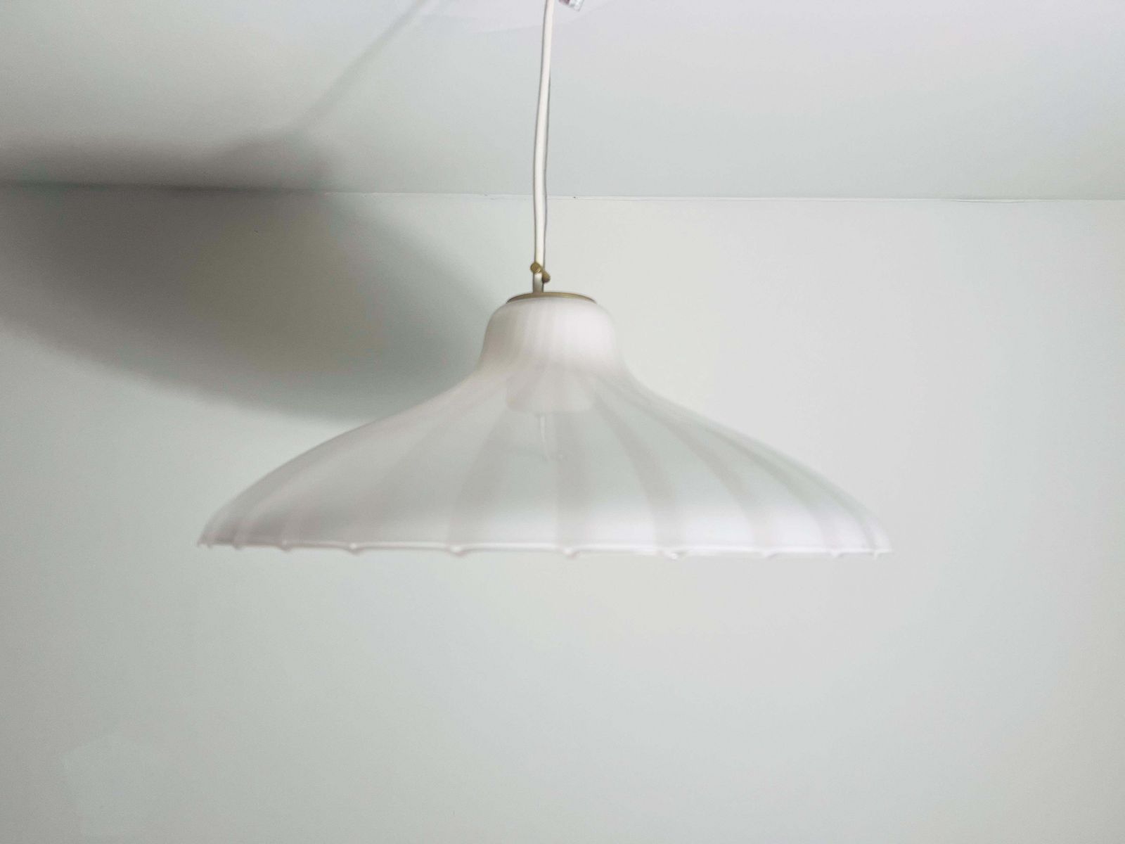 Mid Century Murano Glass Ceiling Lamp By Venini, Italy, 1960s photo for sale