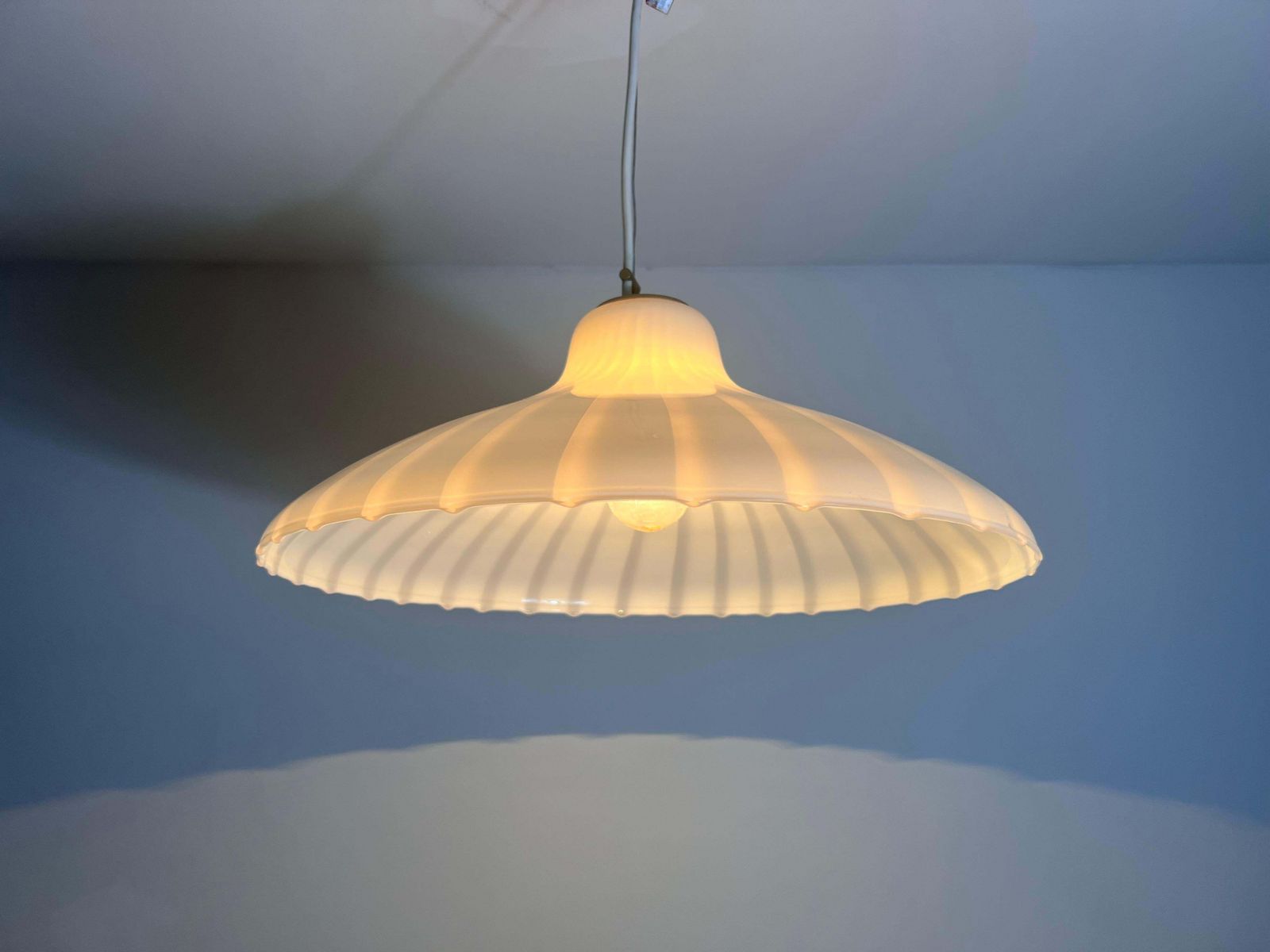 Mid Century Murano Glass Ceiling Lamp By Venini, Italy, 1960s photo vintage