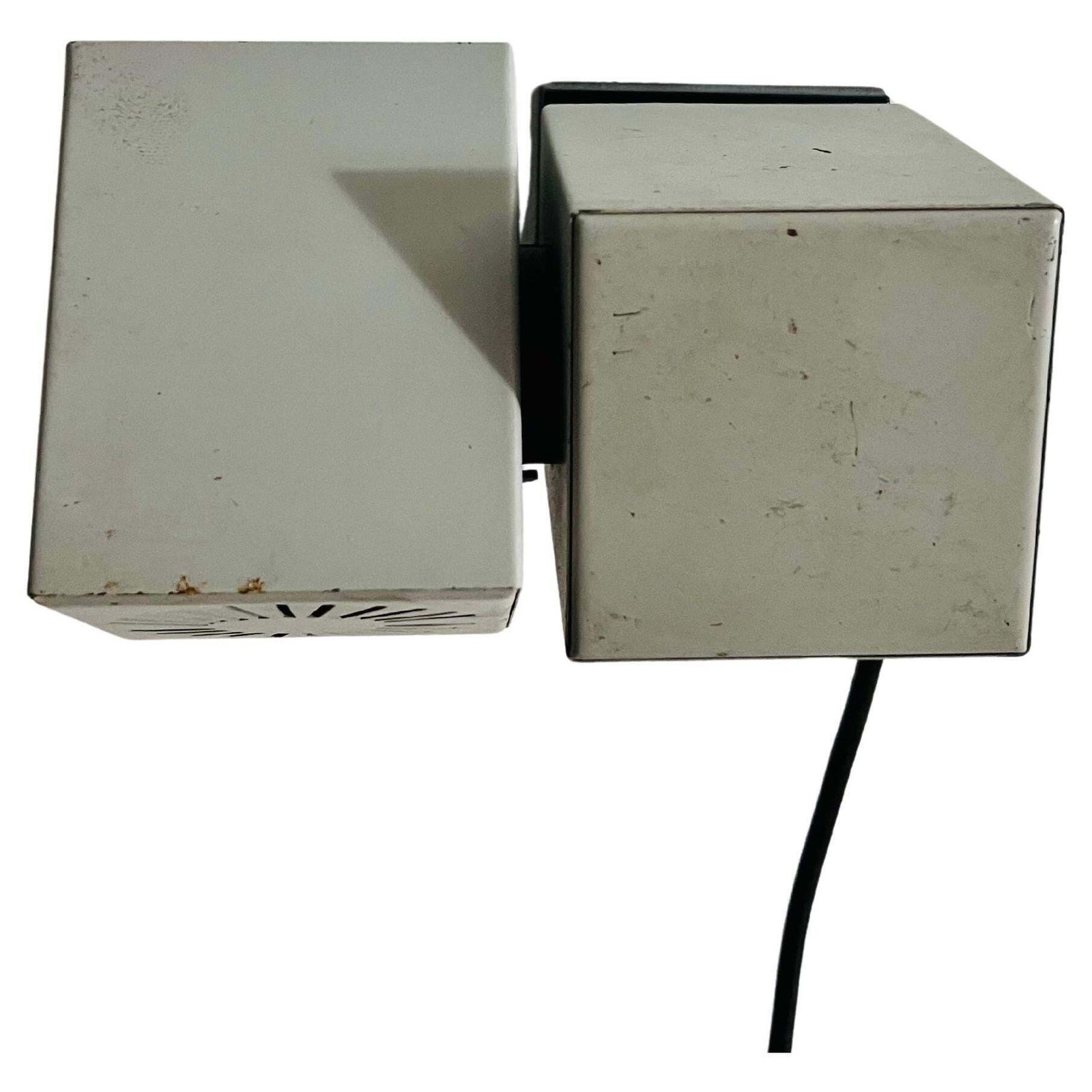 Pair Of Metal Cubic Wall Lamps By Kaiser Leuchten, Germany 1970s