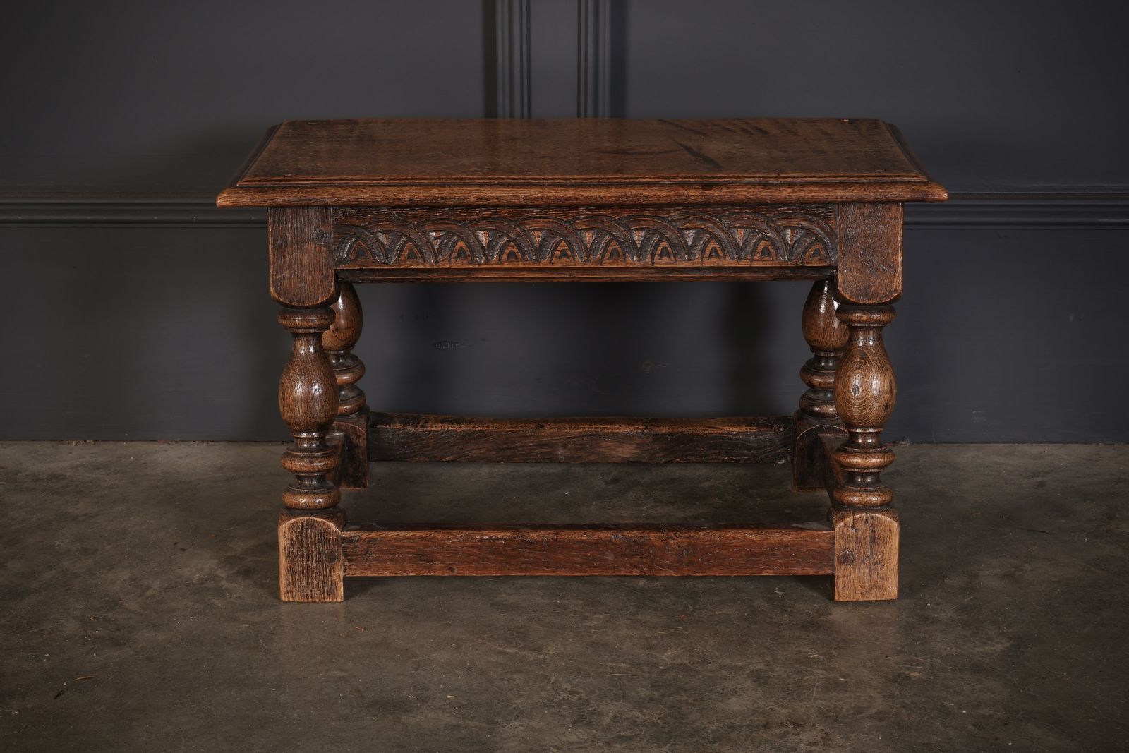 19th Century Oak Joint Stool photo vintage