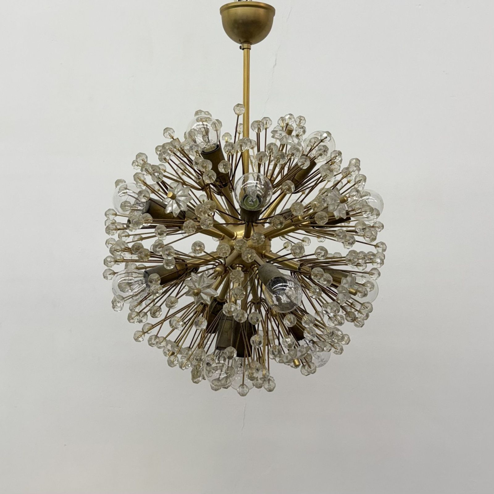 photo vintage Starburst Brass Chandelier By Emil Stejnar , Austria 1960s