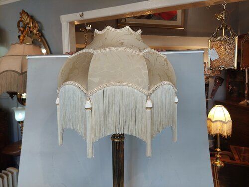 Edwardian Brass Large Table Lamp photo Lighting
