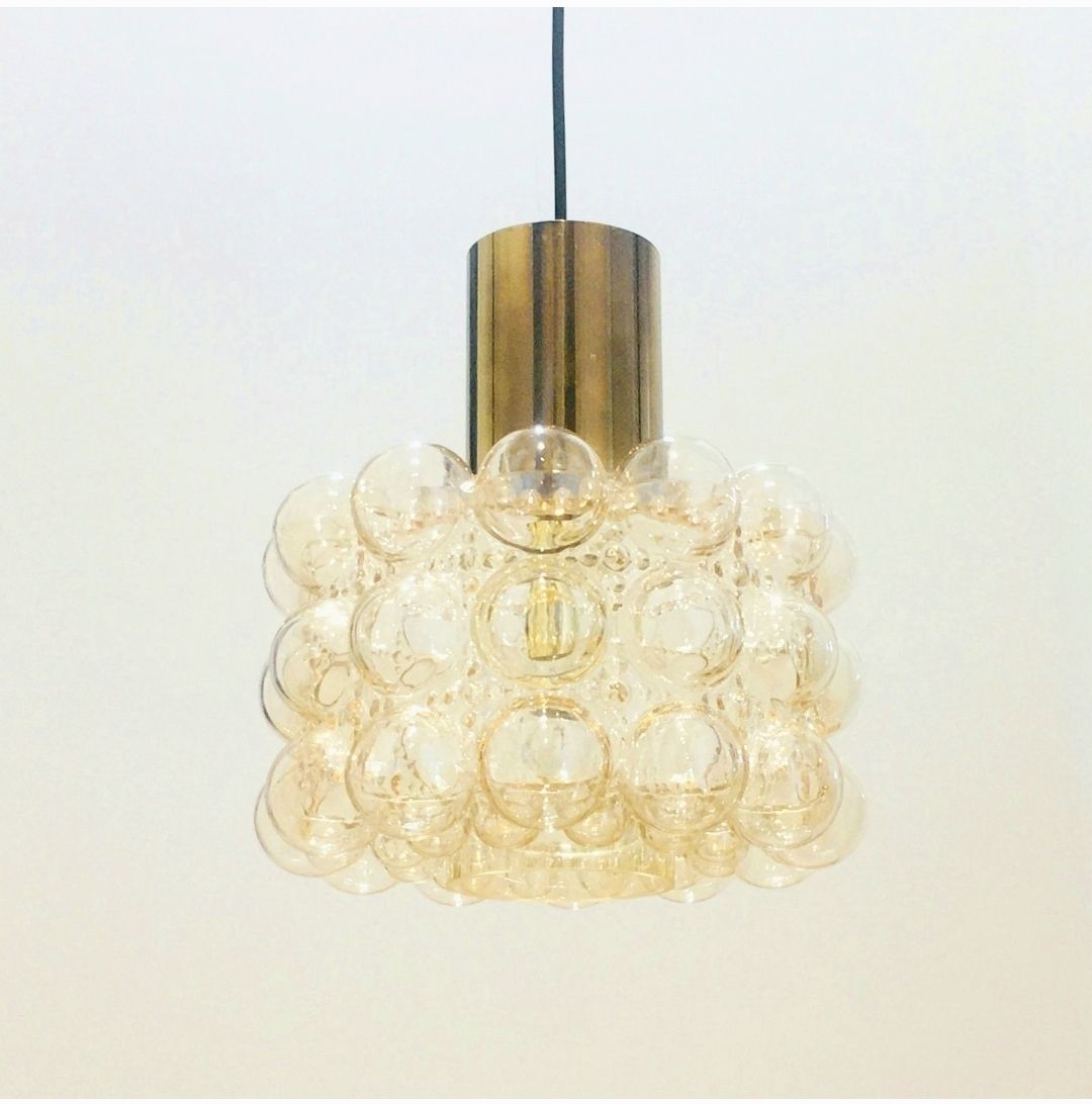 Large Mid Century Amber Bubble Glass Ceiling Light By Helena Tynell For Limburg, Germany, 1960s photo furniture