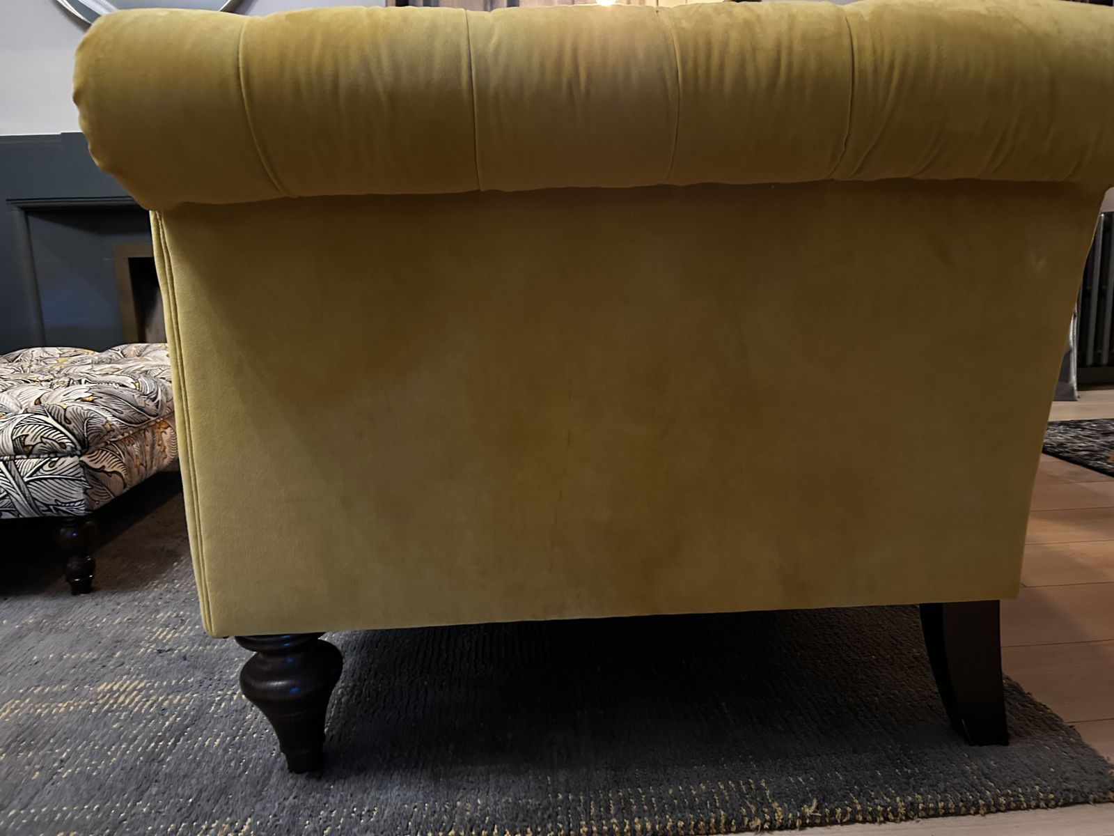 Camden Midi 3 Seater Sofa (Linwood Omega Velvet In 16 Brass) photo for sale
