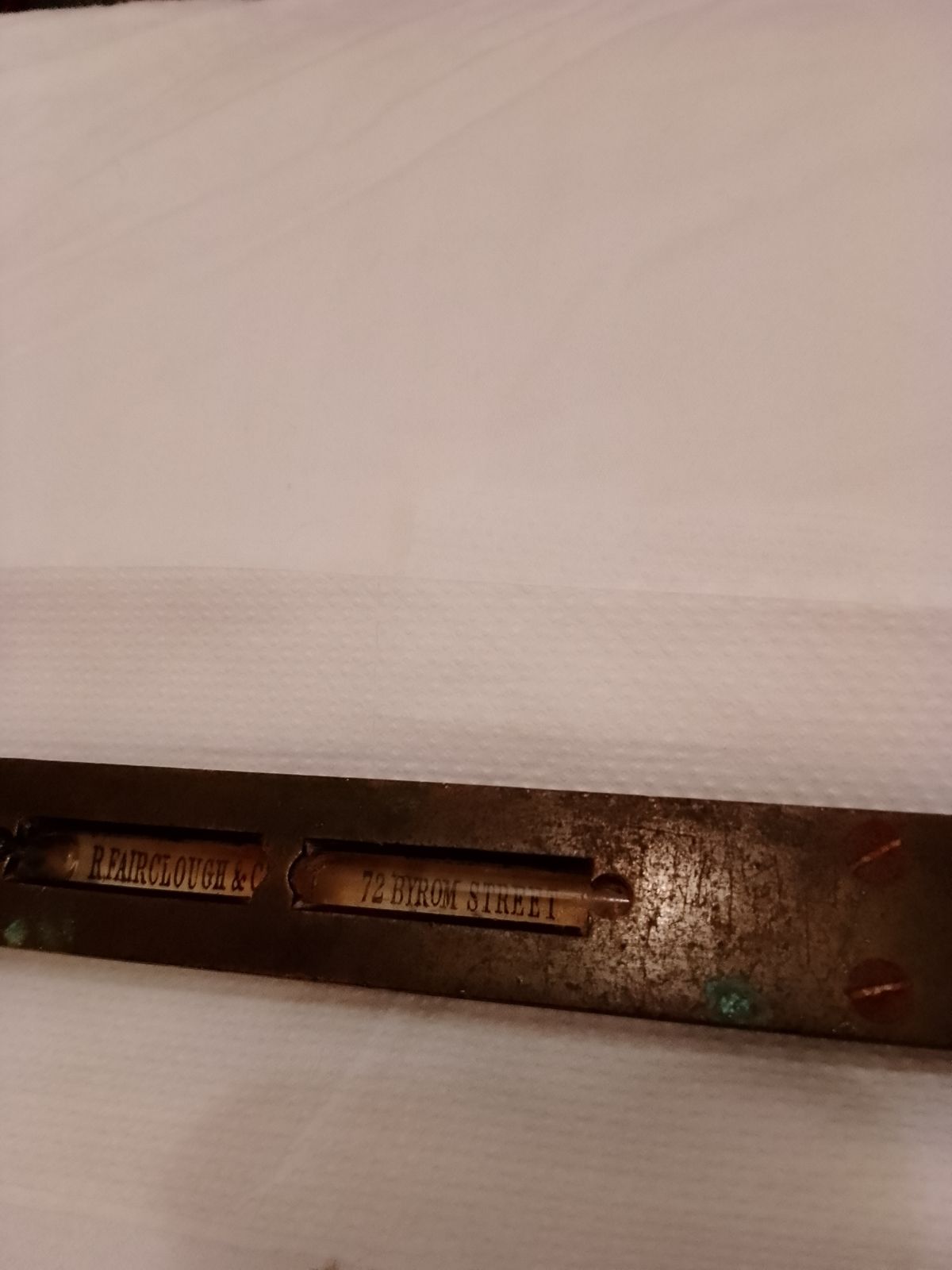 R Fairclough & Son Co Spirit Level. One Of The Firsts. photo furniture