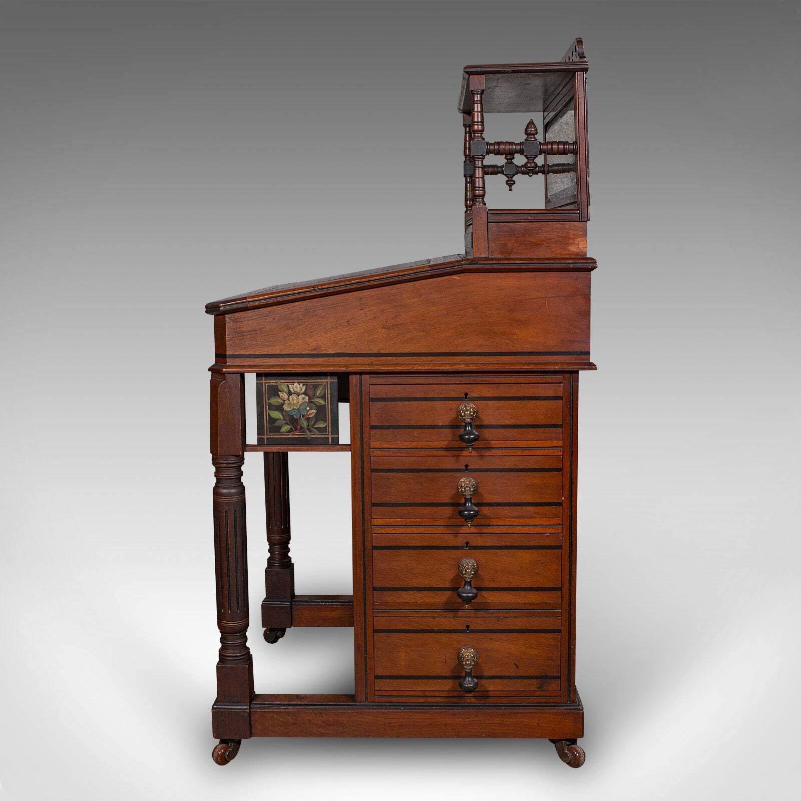 Antique Aesthetic Period Davenport English Walnut Writing Desk Victorian photo buy