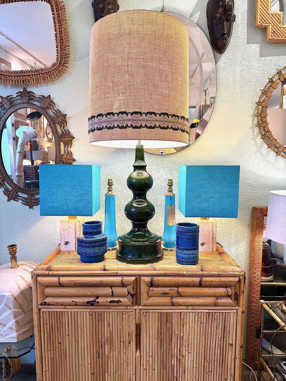photo buy An Italian 1970s Two Drawers And Two Doors Bamboo Chest By Vivai Del Sud