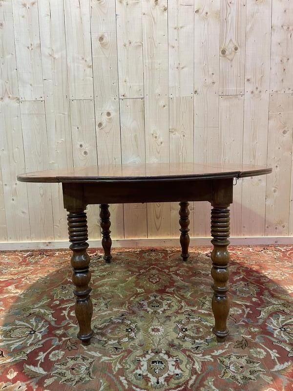 Table à Manger Ronde Louis Philippe En Noyer photo 480.0
