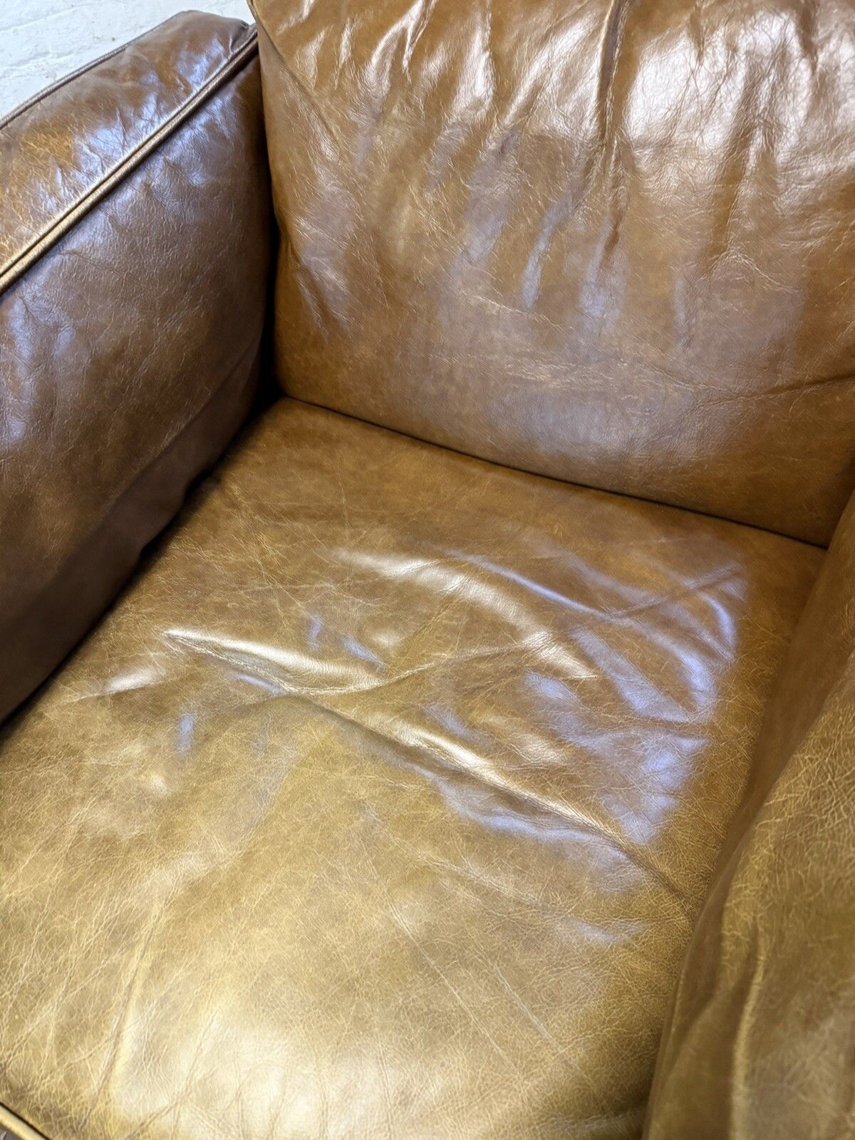 1600.0 Vintage Leather Sofa & Chair Manner Of V11 Sofa By Illum Wikkelsø Heals Danish photo