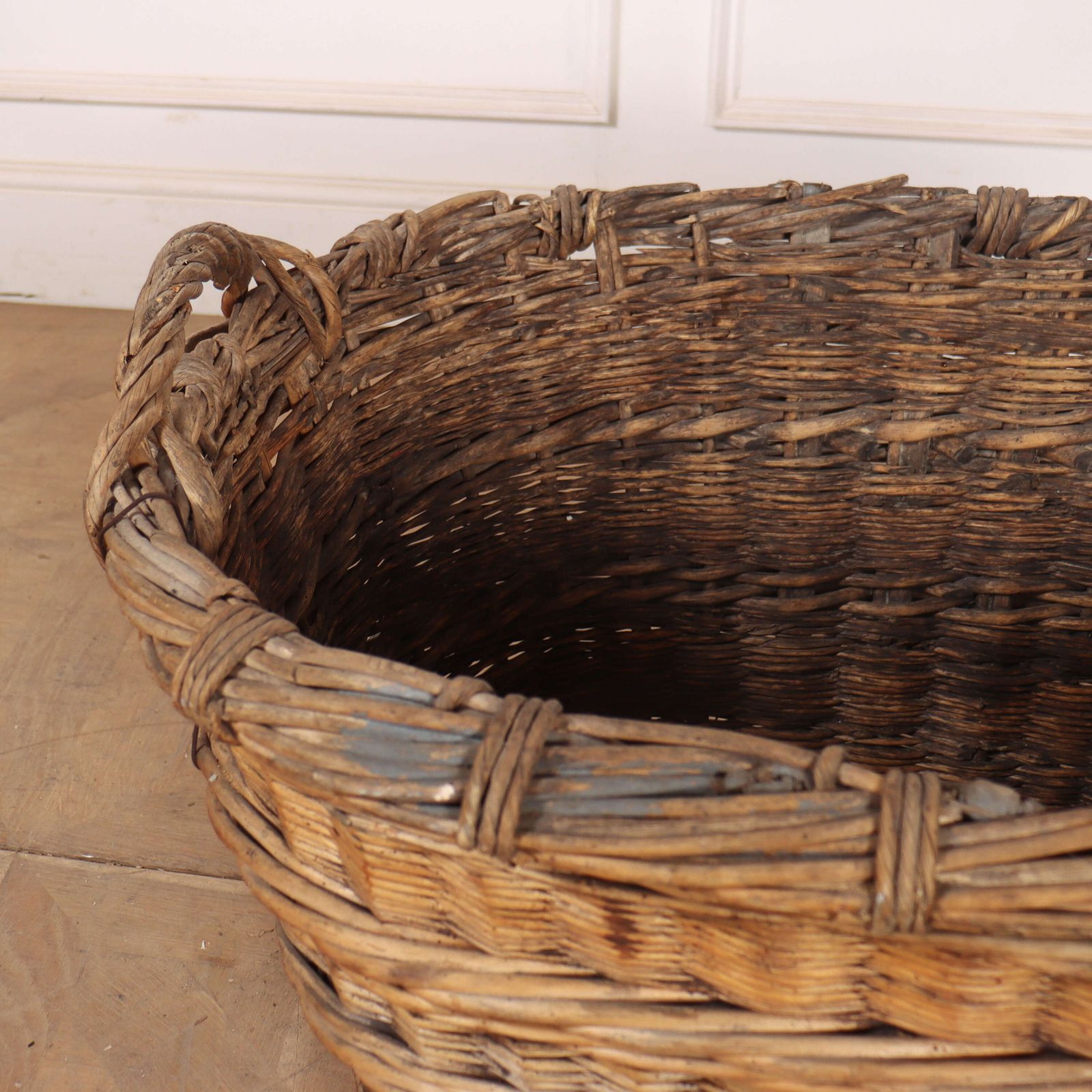 French Champagne Grape Basket, 1920s photo furniture