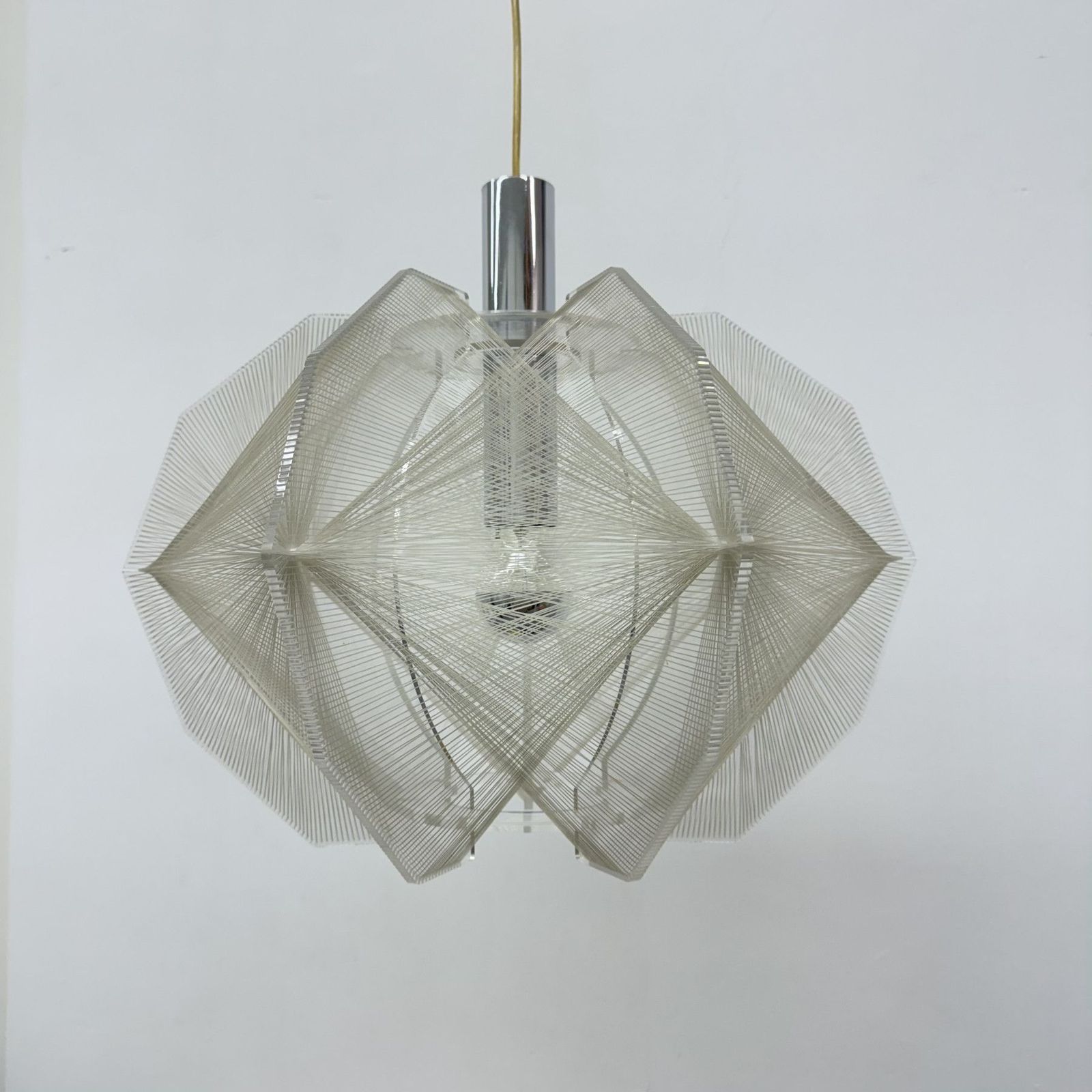 Paul Secon Voor Sompex Hanglamp Van Helder Draad, Jaren 1970, Duitsland photo buy