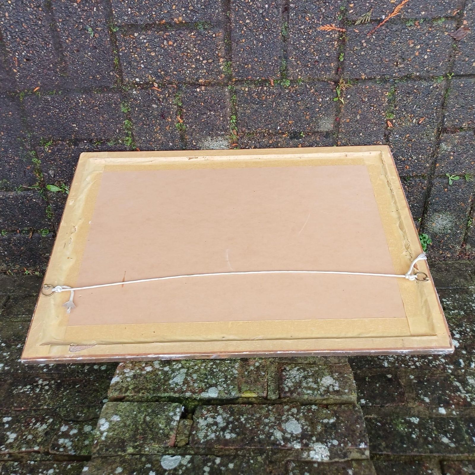 photo furniture Mid Century Gilt Vintage Frame With Glass, And A Vintage Water Colour Painting (61cm X 44cm)
