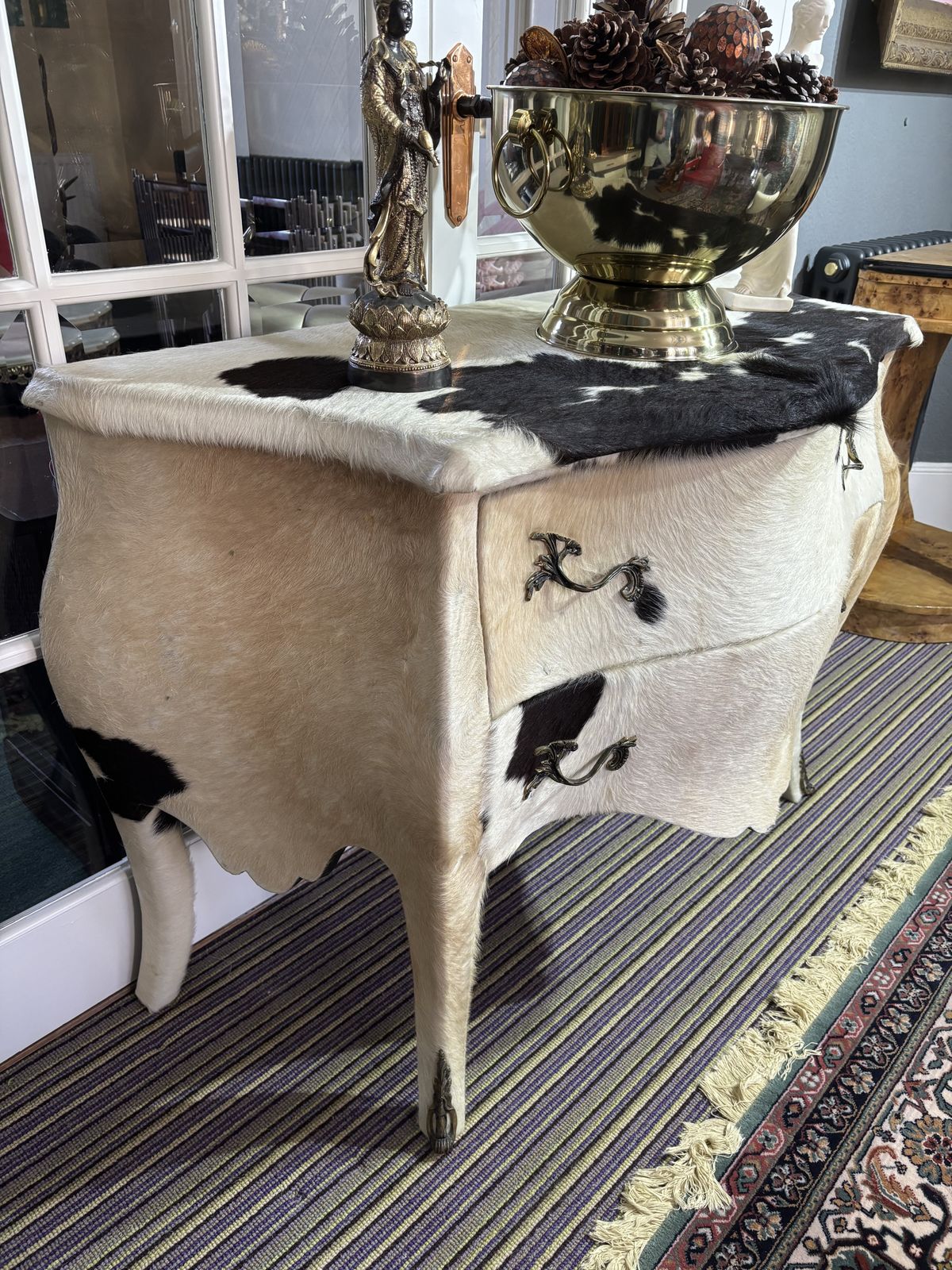 photo for sale Unusual Cowhide French Drawers