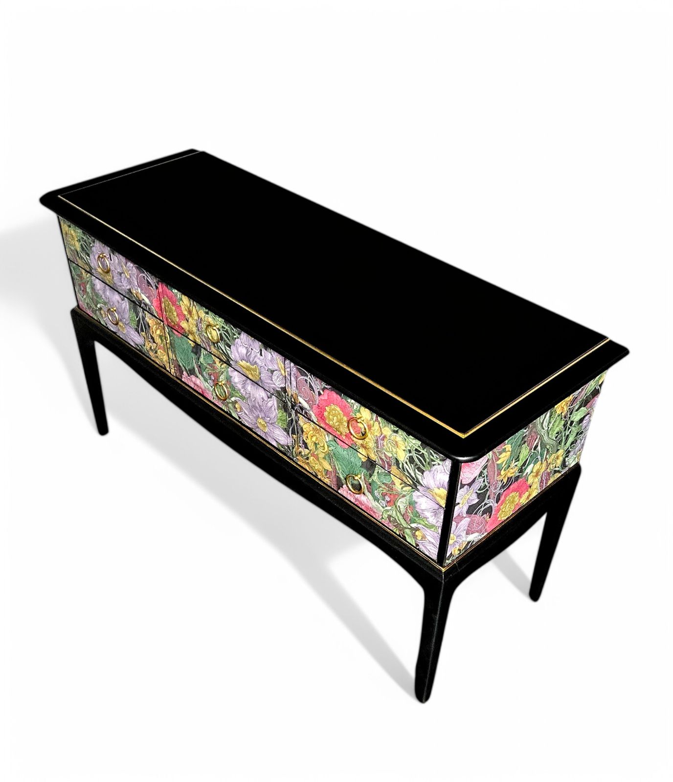 photo buy Luxury Vintage Sideboard/ Chest Of Drawers With Timorous Beasties Berkley Blooms