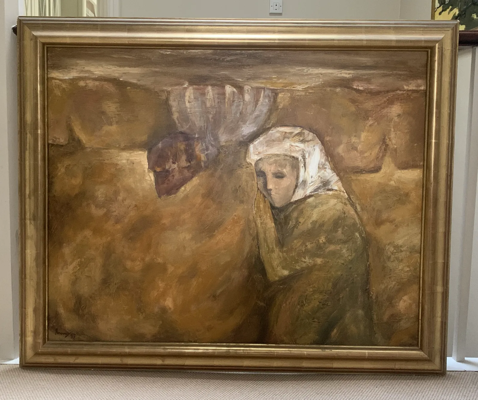 Beautiful Vietnamese Abstract Portrait In Gold photo 210.0