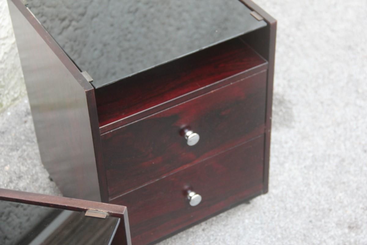 Pair Of Nightstands Carlo De Carli, 1960 For Sormani Italian Design Rosewood photo buy