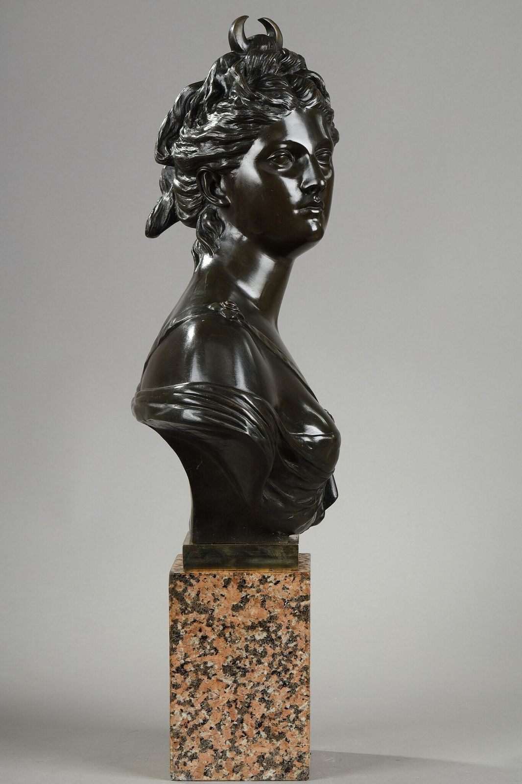 Bust In Bronze Of "Diane Chasseresse" After Houdon photo for sale