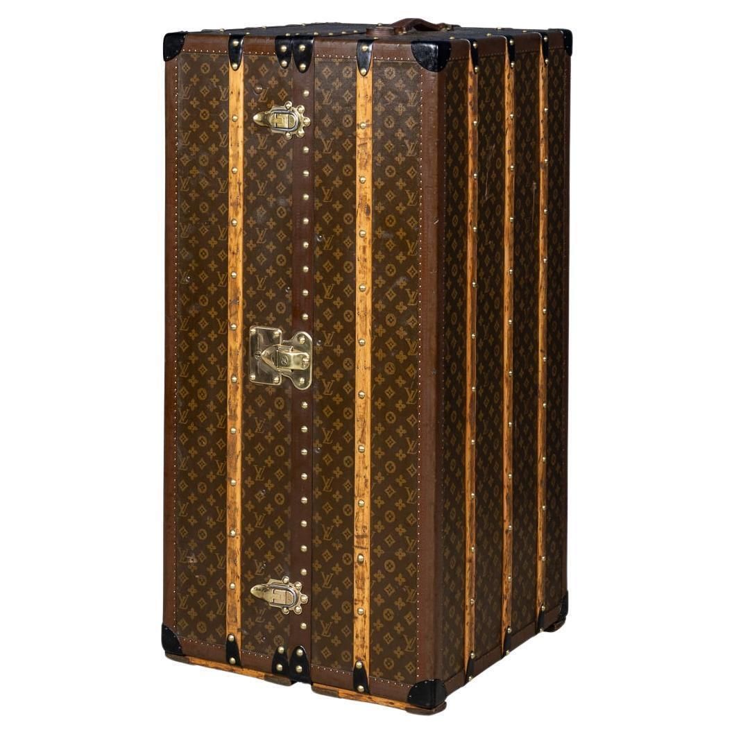 20th Century Louis Vuitton Wardrobe Trunk In Monogram Canvas, France C.1950