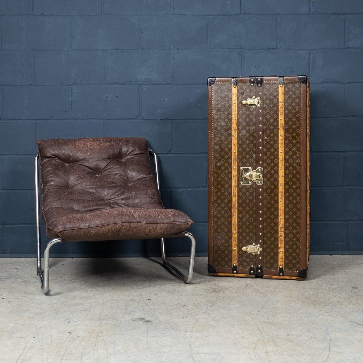 20th Century Louis Vuitton Wardrobe Trunk In Monogram Canvas, France C.1950 photo for sale