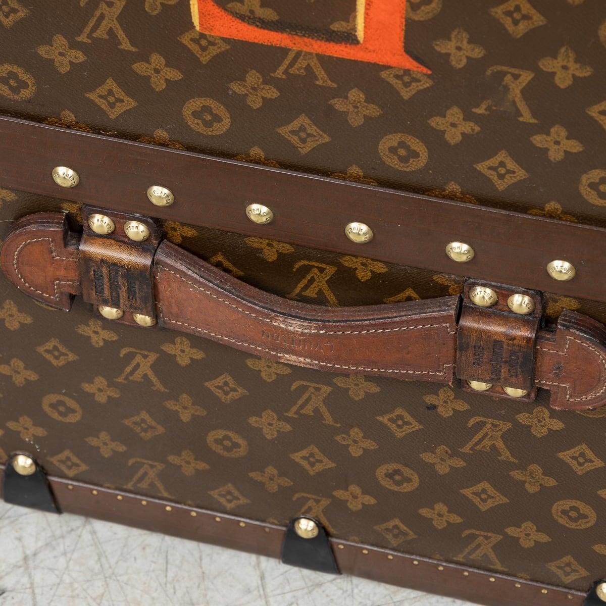 Furniture 20th Century Louis Vuitton Wardrobe Trunk In Monogram Canvas, France C.1950 photo