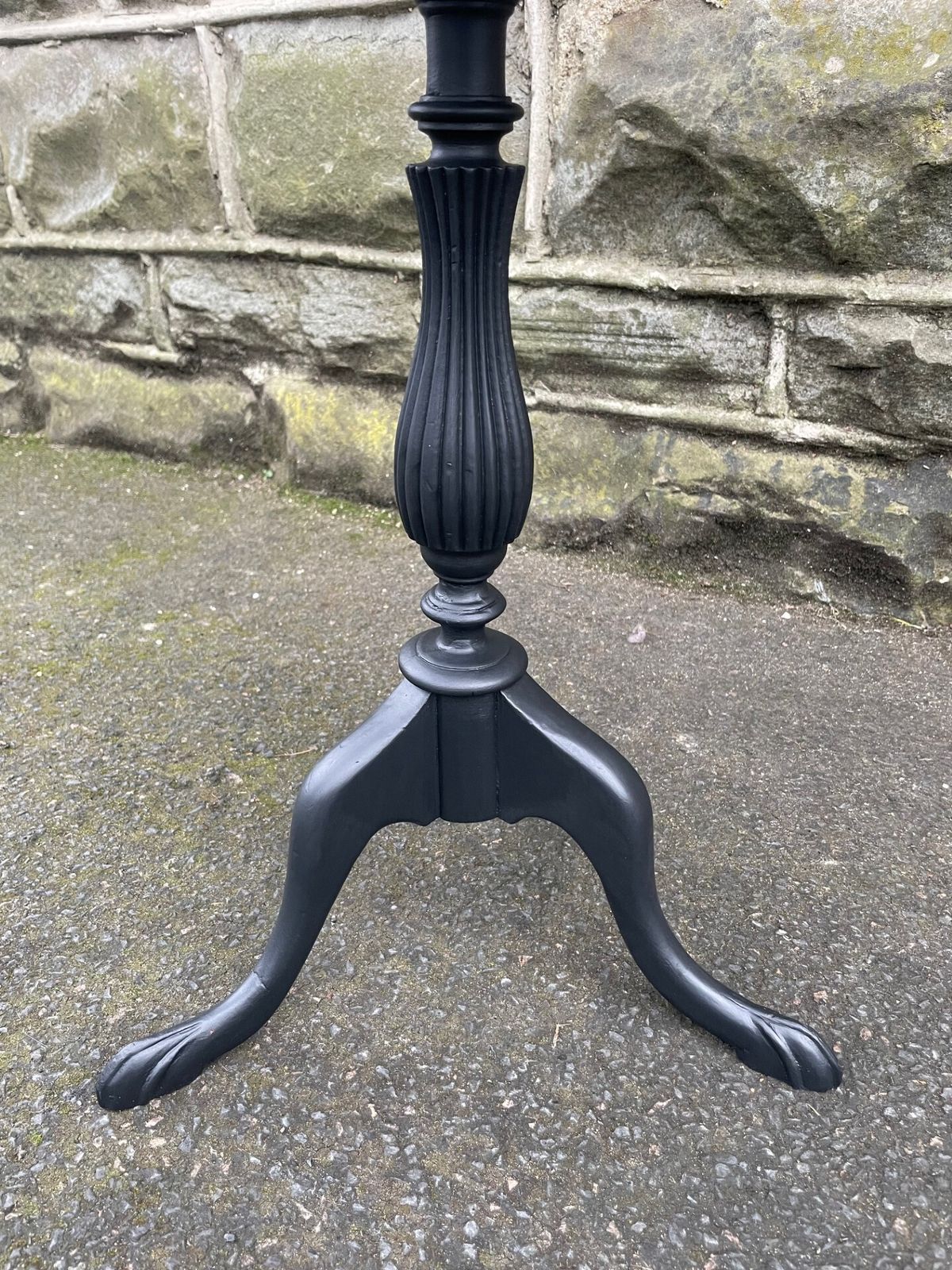 Antique Ebonised Tripod Wine Table photo furniture