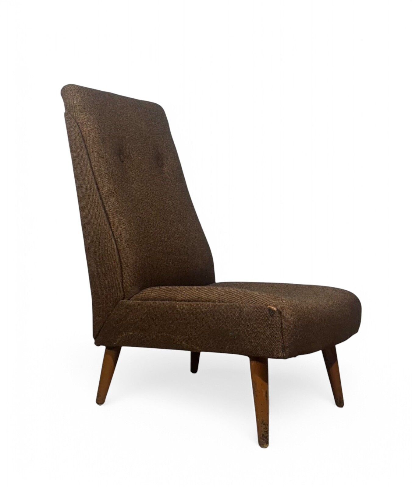 Mid Century Armchair Beech And Wool Retro