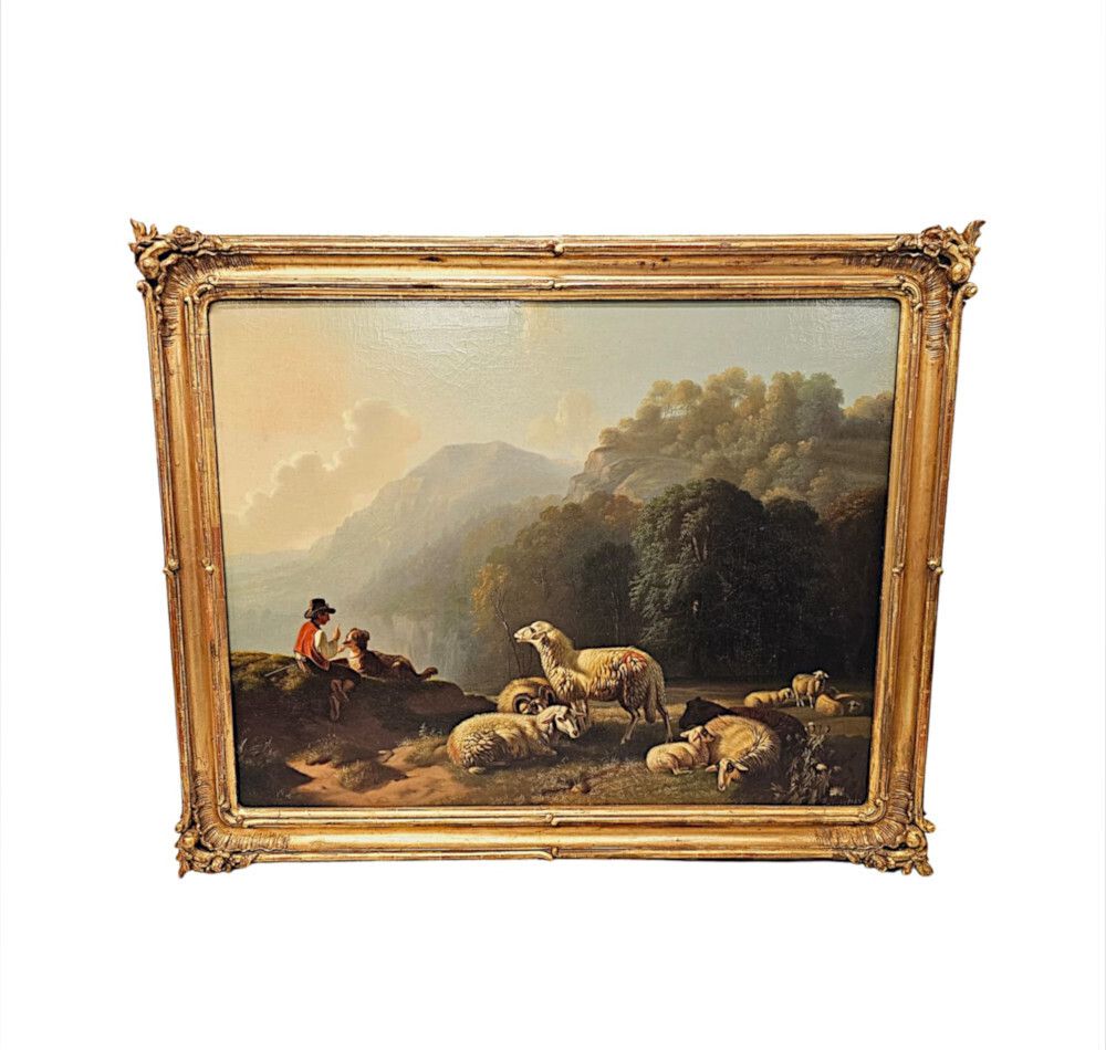 A Gorgeous 19th Century Oil On Canvas Painting