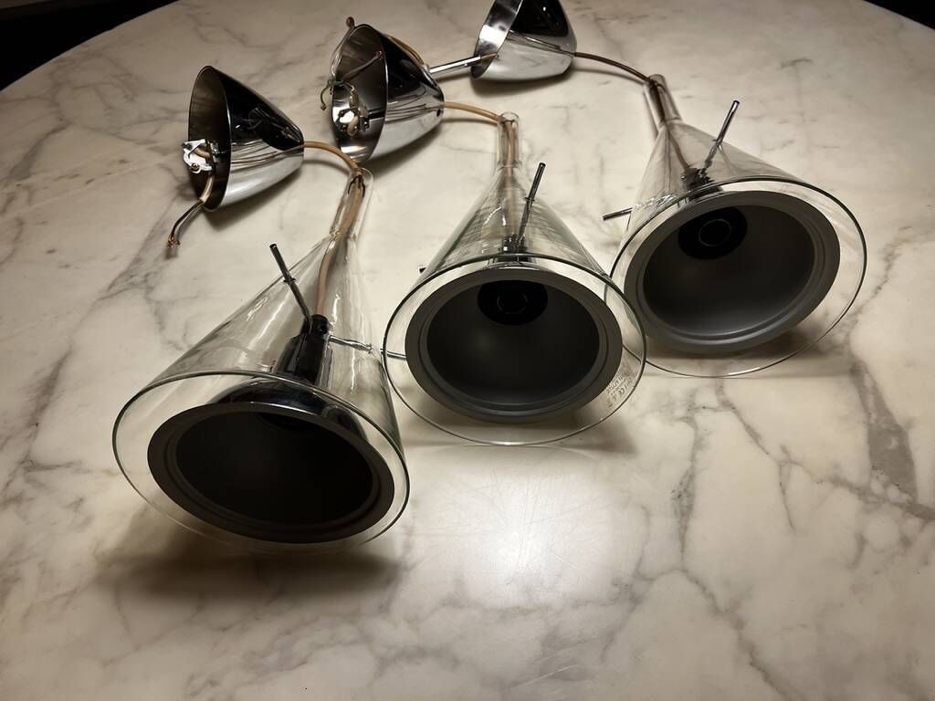 Flute Pendant Lamps 1st Edition Franco Raggi By Fontana Arte 1999 photo vinterior
