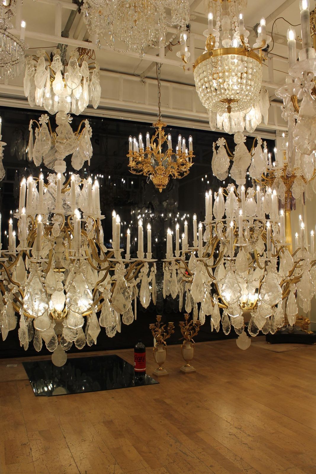 Unique Single   Imposing Rock Crystal Louis XV Style Cage Chandeliers H300cm W180cm photo 125000.0