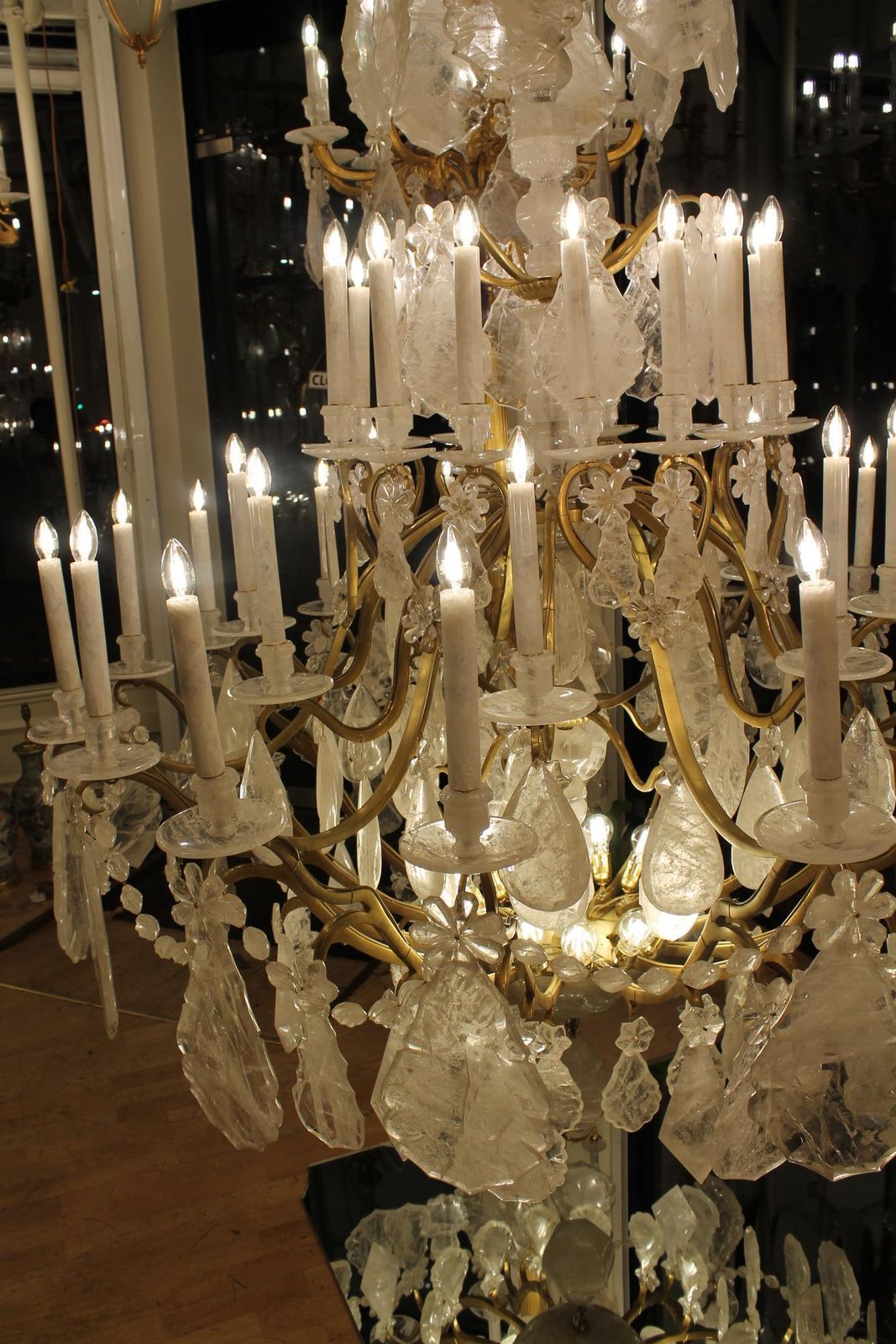 125000.0 Unique Single   Imposing Rock Crystal Louis XV Style Cage Chandeliers H300cm W180cm photo