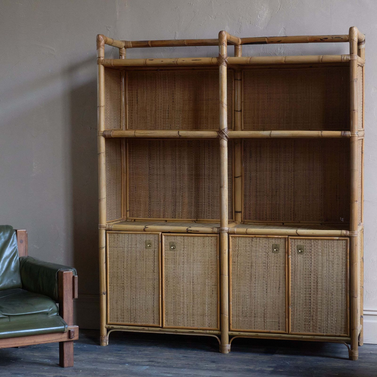 Bamboo Shelving Unit   Attributed To Dal Vera photo Furniture
