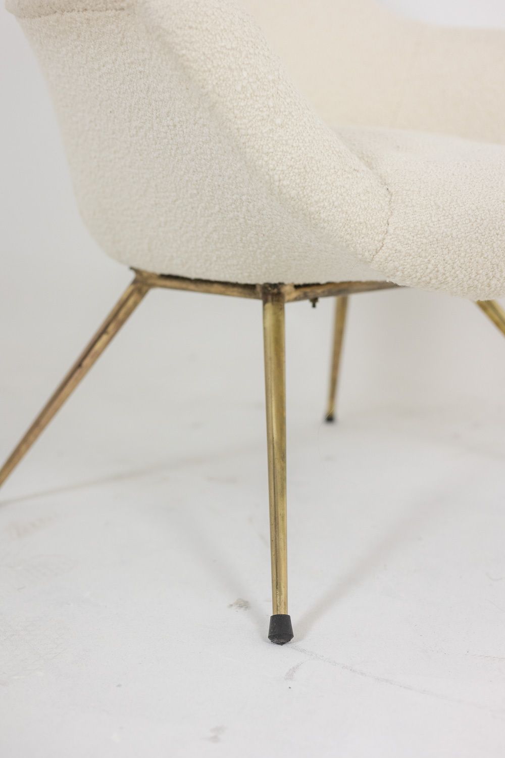Pair Of Cocktail Armchairs In Golden Brass. 1960’s. photo furniture