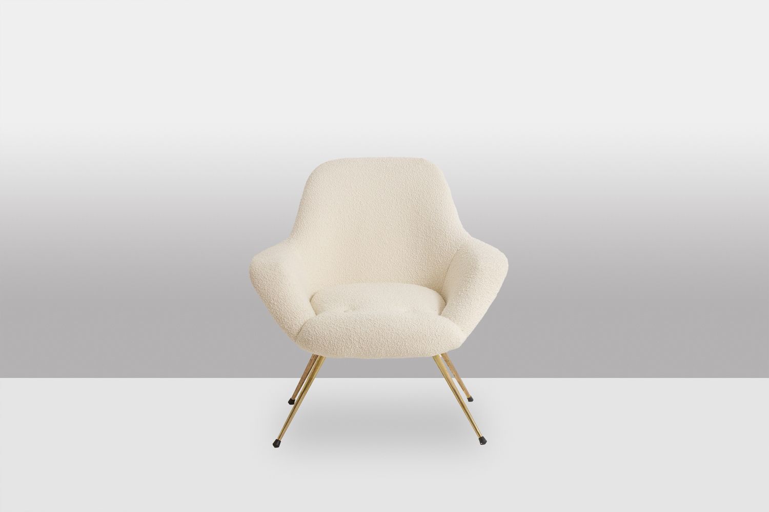 Pair Of Cocktail Armchairs In Golden Brass. 1960’s. photo Furniture