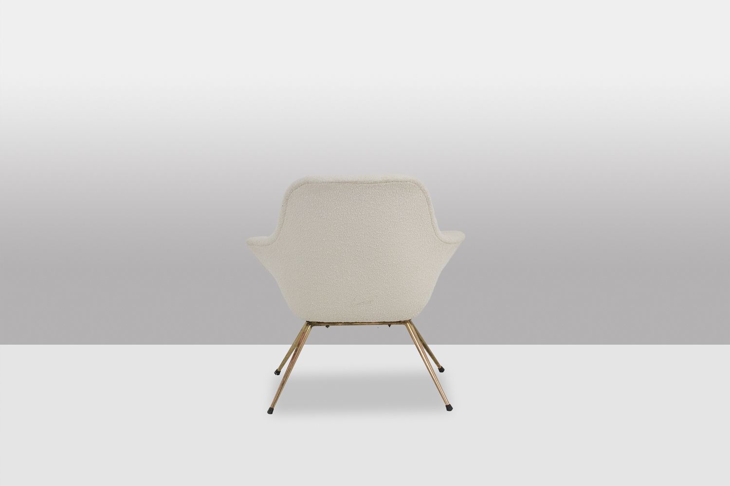 photo for sale Pair Of Cocktail Armchairs In Golden Brass. 1960’s.