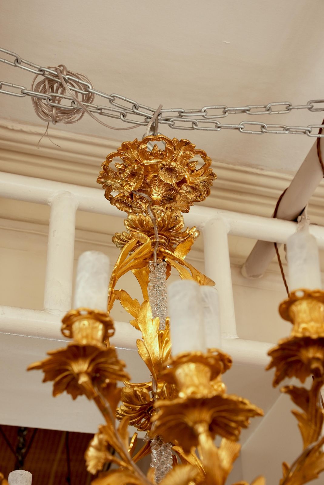 A Magnificent Bronze Gilt French Rococo Chandelier With 20 Flames photo for sale