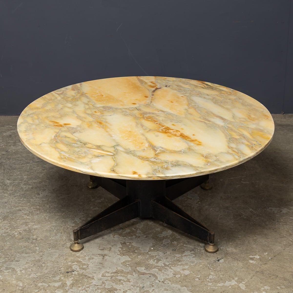 Mid 20th Century Italian Onyx & Brass Coffee Table C.1960 photo furniture