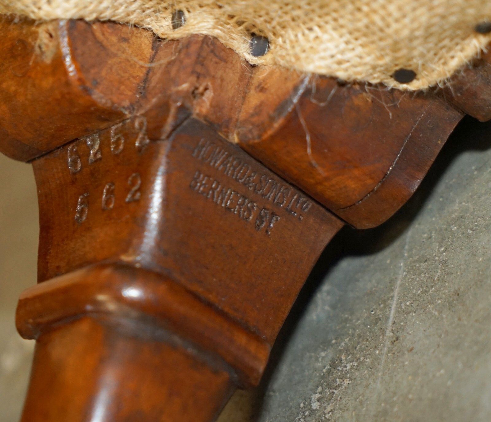 Fully Restored Antique Howard & Son's Claw & Ball Feet Armchair Ticking Fabric photo Furniture