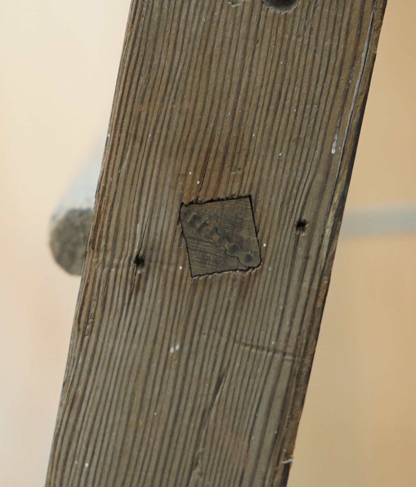 Huge 3+ Meter Tall Er Stamped For The Crown Estate Fruit Pickers Painters Ladder photo vintage