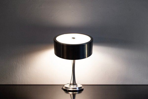 Adjustable Nickel Table Lamp By Oscar Torlasco For Lumi, 1960s photo for sale