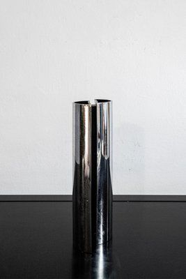 Chromen Bolle Dubbele Vaas Van E. Radaelli Voor Lamperti Robbiate, Jaren 1970 photo furniture