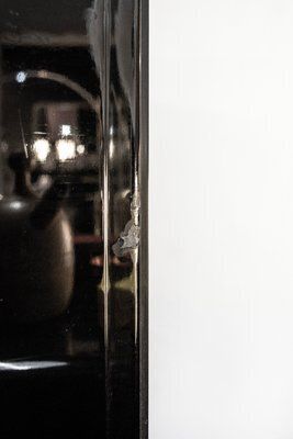 Vintage Italian Black Wardrobe By Gianfranco Frattini For Molteni, 1970s photo vinterior