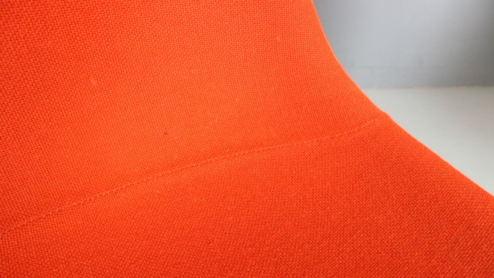 photo for sale Charles & Ray Eames Set Of 4 Orange "La Fonda" Chairs For Herman Miller, 1960