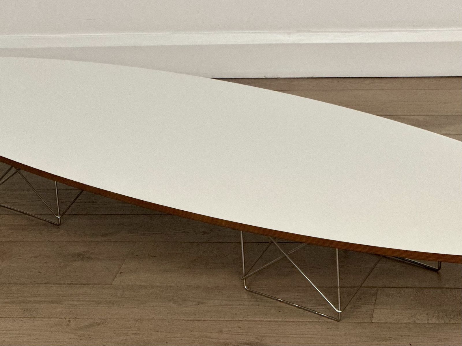 Vitra, Eames Elliptical Etr White Coffee Table, 226x74cm photo Furniture