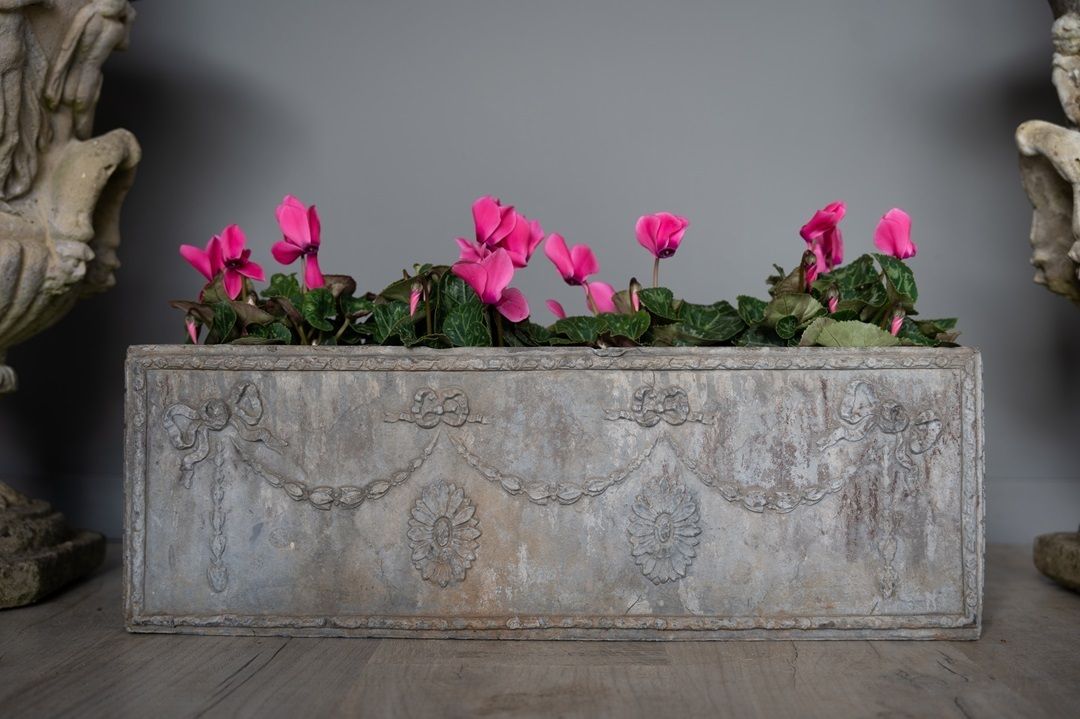 Antique Lead Rectangular Planter