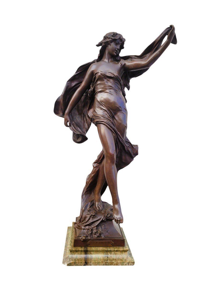 E Marioton, Pompeian Dancer, Signed Bronze, Late 19th Early 20th Century