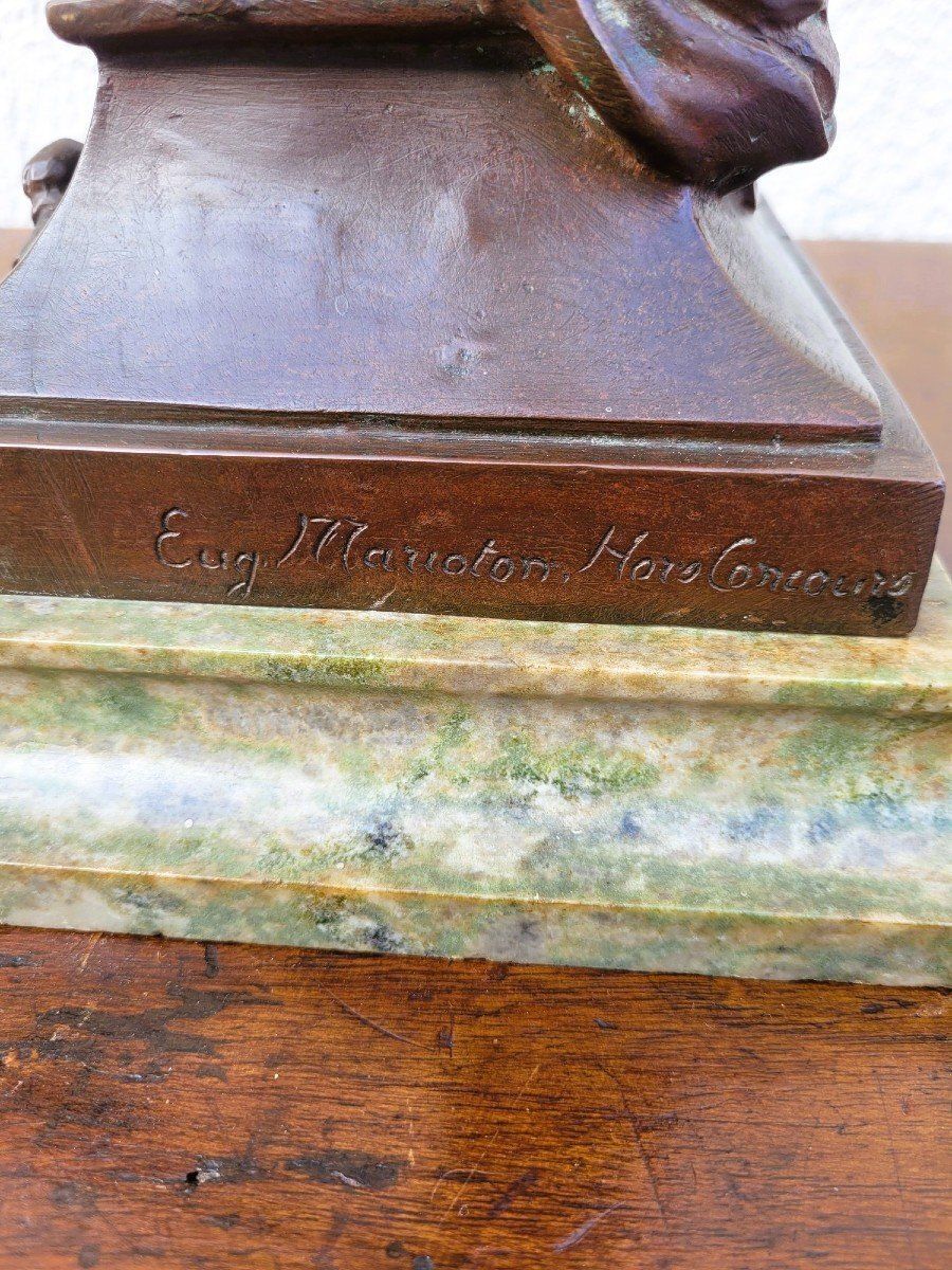 E Marioton, Pompeian Dancer, Signed Bronze, Late 19th Early 20th Century photo vintage