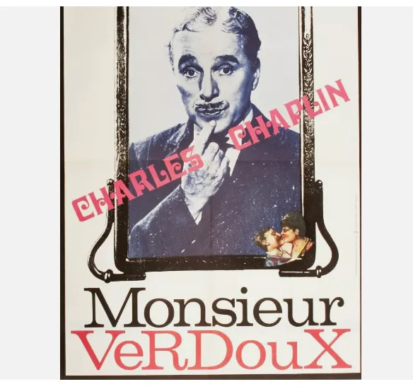 Charlie Chaplin Collection 4 X Large Movie Posters, Original Design Milan Grygar photo vintage