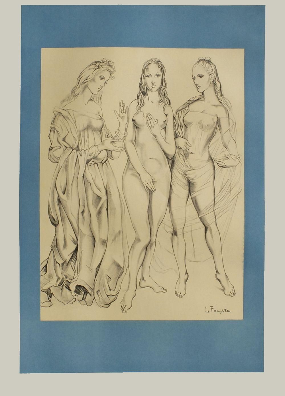 1960 Foujita Galliera Museum Poster photo furniture