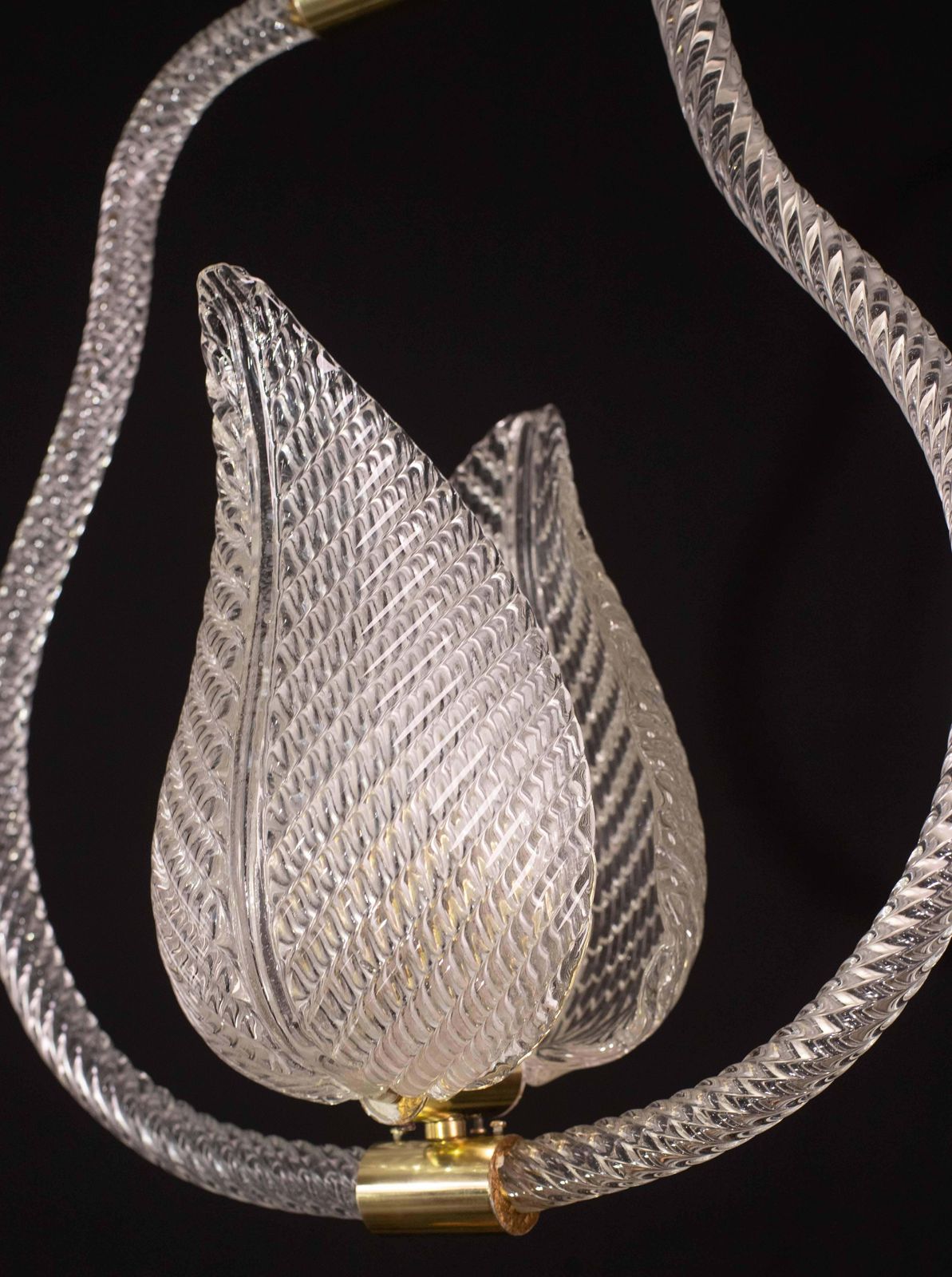 Trasparent Jewel Murano Glass Chandelier By Barovier E Toso, 1950s photo 1266.0
